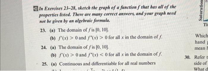 Solved - In Exercises 23-28, sketch the graph of a function | Chegg.com