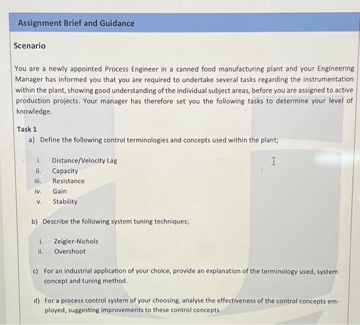 Solved You Are A Newly Appointed Process Engineer In A Chegg