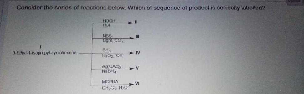 Solved Consider the series of reactions below. Which of | Chegg.com