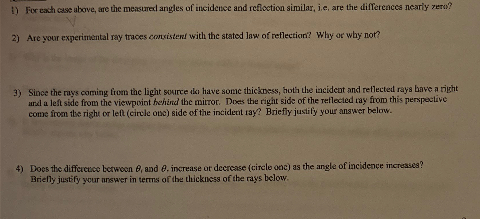 Solved For each case above, are the measured angles of | Chegg.com