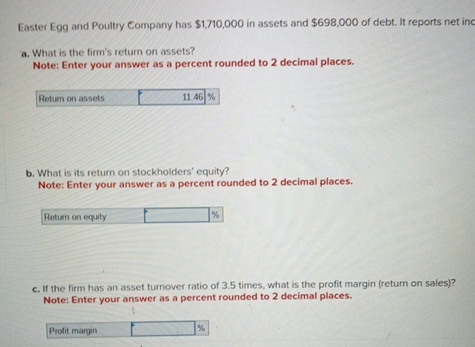 Solved Easter Egg and Poultry Company has $1,710,000 ﻿in | Chegg.com