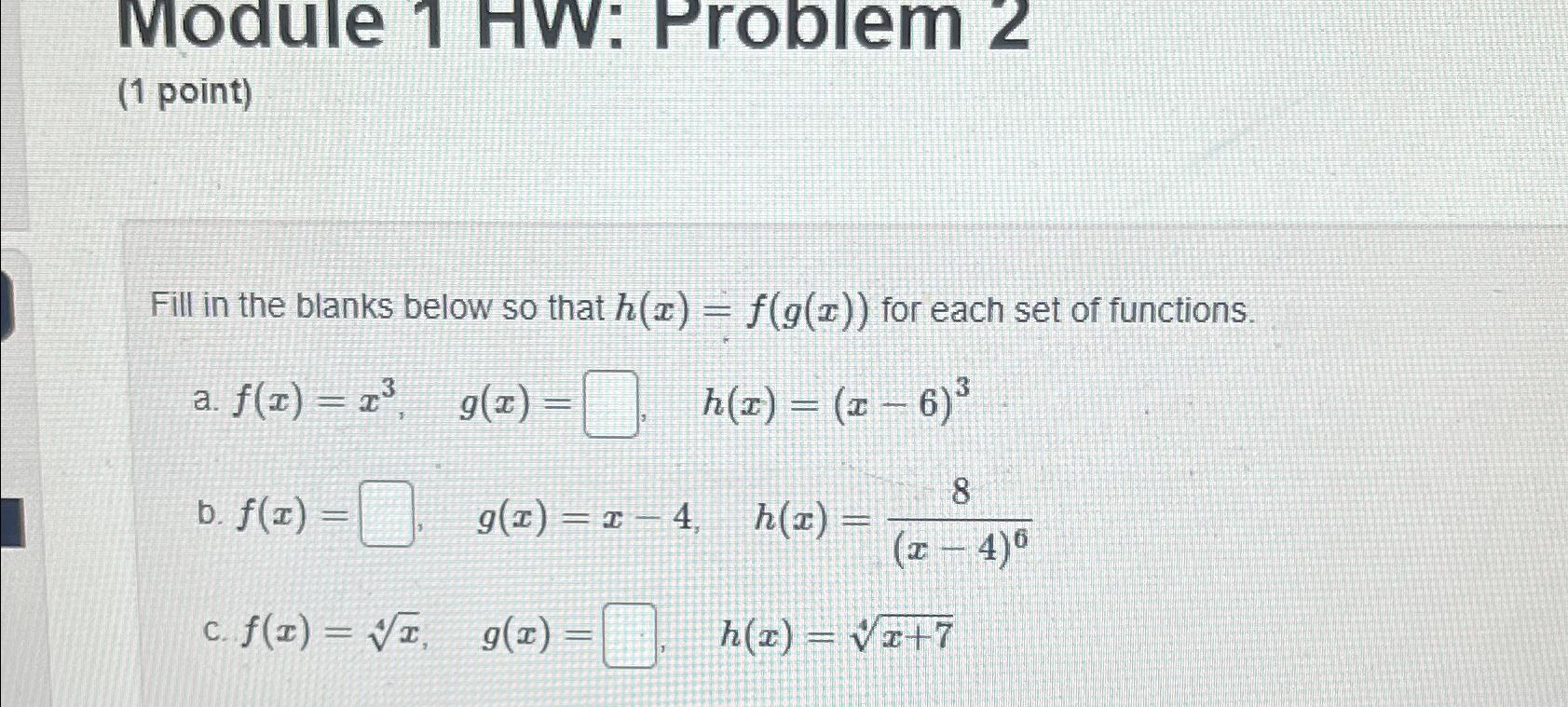 Solved Module 1 ﻿hw Problem 21 ﻿pointfill In The Blanks 1159