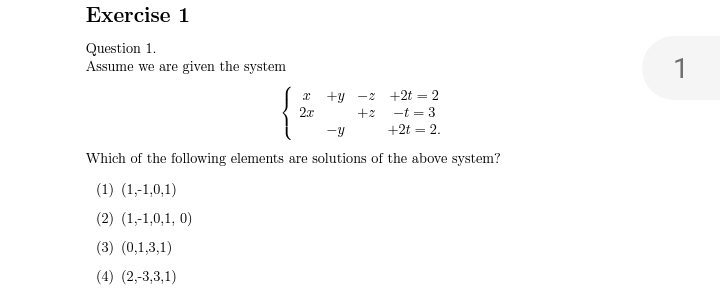 Solved Question 1. Assume We Are Given The System | Chegg.com