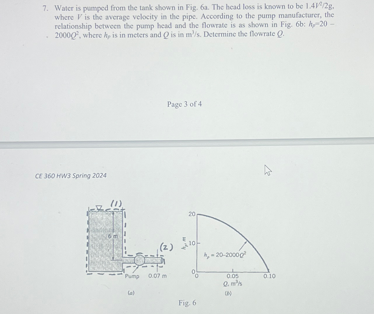 solved-water-is-pumped-from-the-tank-shown-in-fig-6a-the-chegg