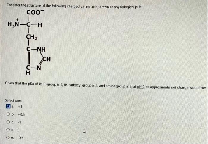 Solved Consider The Structure Of The Following Charged Amino | Chegg.com