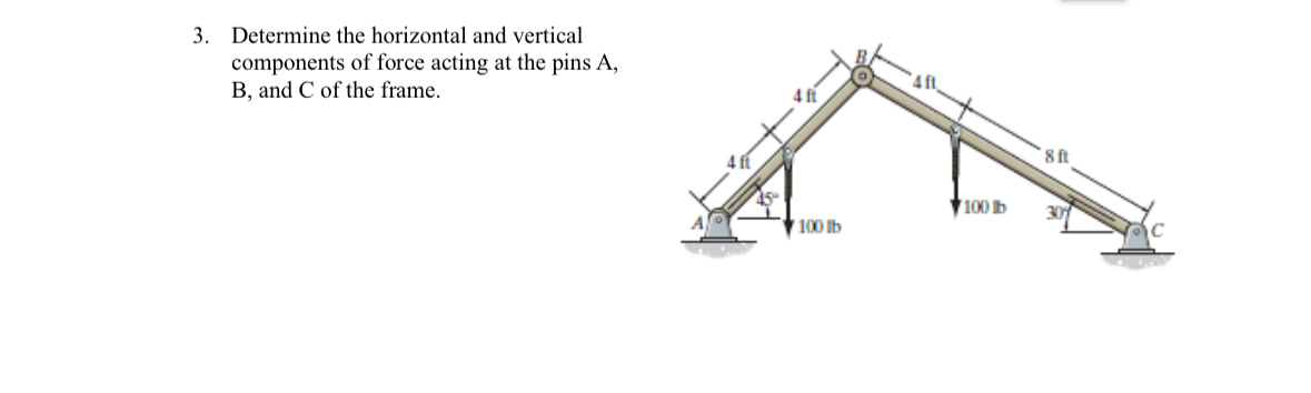 Solved Determine the horizontal and vertical components of | Chegg.com