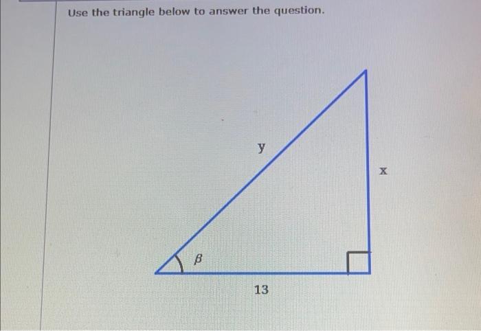 Solved Use the triangle below to answer the question.(a) | Chegg.com