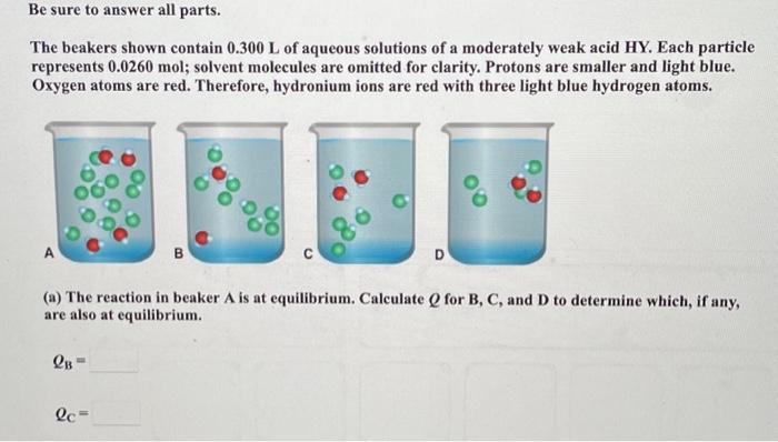 Solved Be Sure To Answer All Parts. The Beakers Shown | Chegg.com