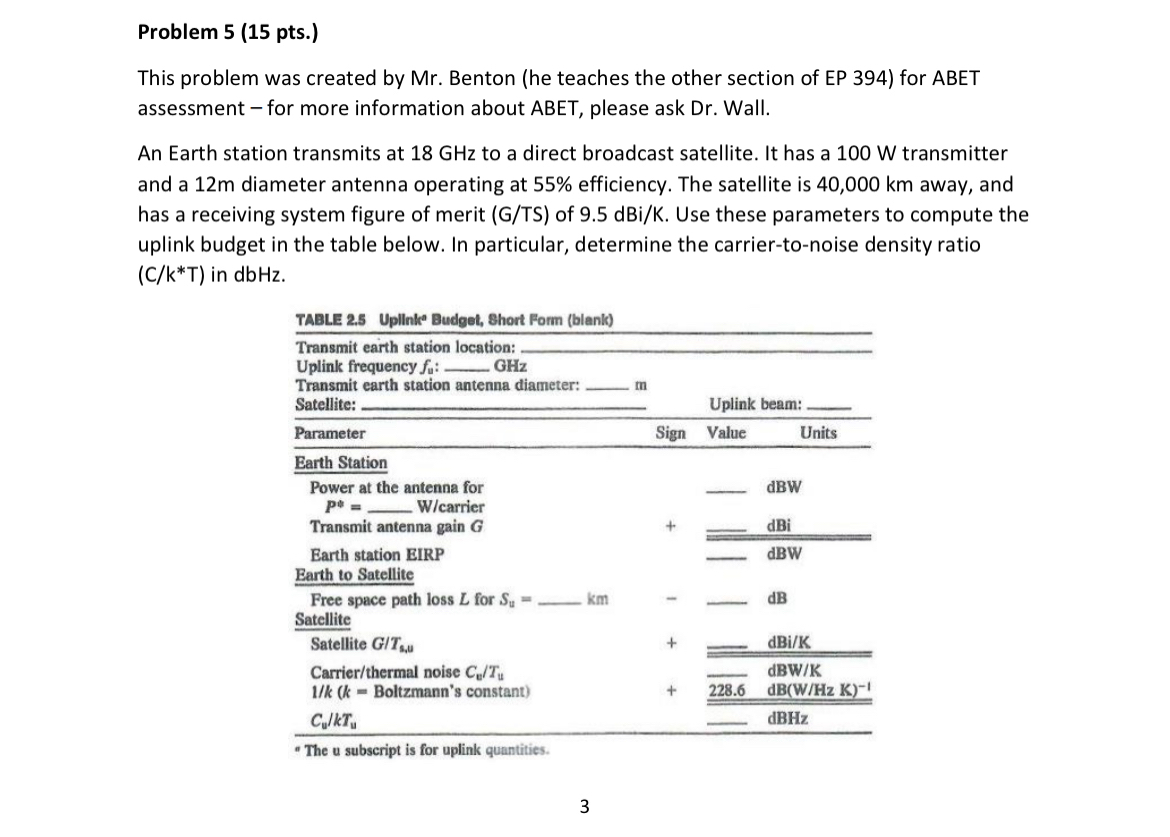 Solved Problem 5 (15 ﻿pts.)This problem was created by Mr. | Chegg.com