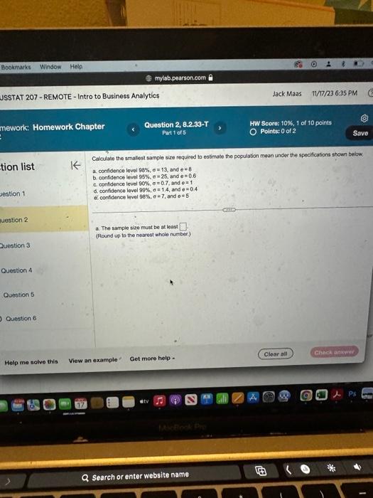 Solved Calculate the smallest sample size required to | Chegg.com