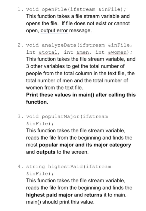 Write a program to read data from the given text file | Chegg.com