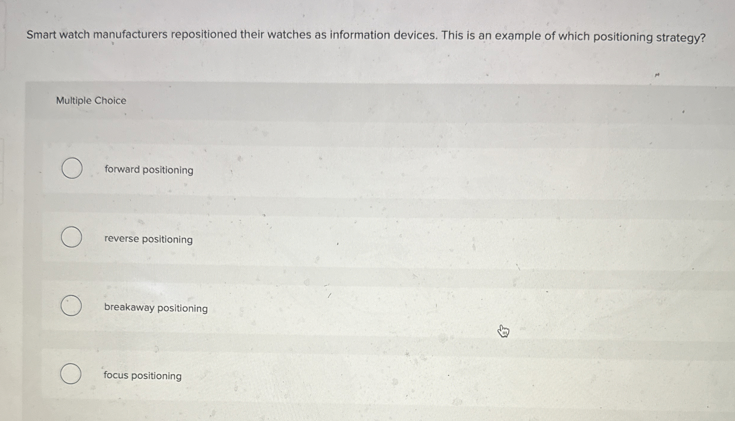 Solved Smart watch manufacturers repositioned their watches | Chegg.com