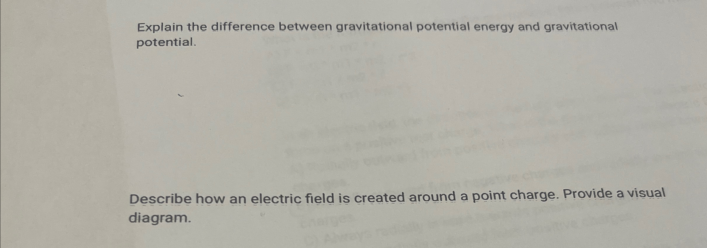 Solved Explain the difference between gravitational | Chegg.com