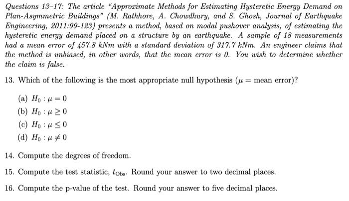 Solved Questions 13 17 The Article Approximate Methods Chegg Com