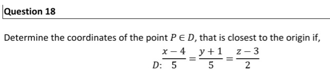 Solved Question 18 Determine the coordinates of the point P | Chegg.com