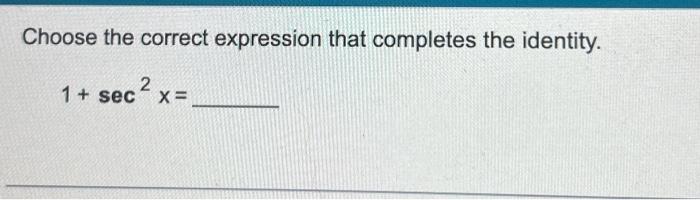 Solved Choose the correct expression that completes the | Chegg.com