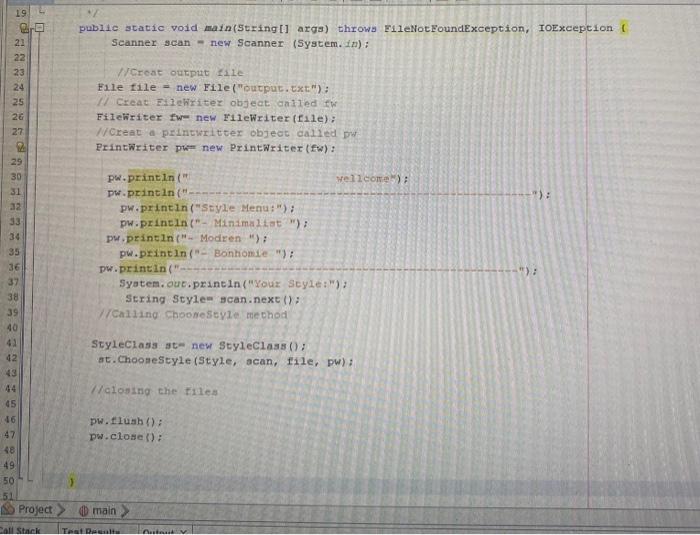 this is my java project I want to test the | Chegg.com