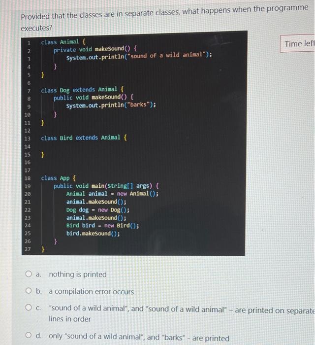 Solved Provided that the classes are in separate classes, | Chegg.com