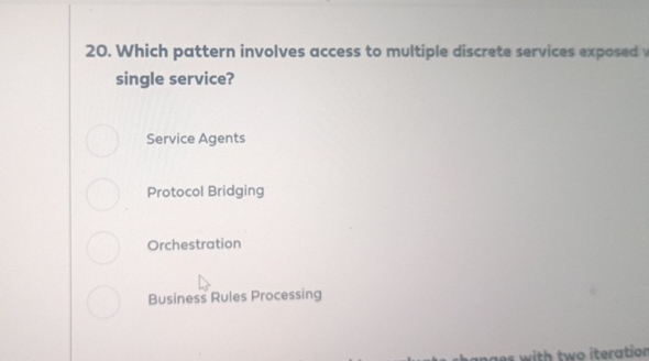 Discreet Service Example Solved Which pattern involves access to multiple discrete | Chegg.com