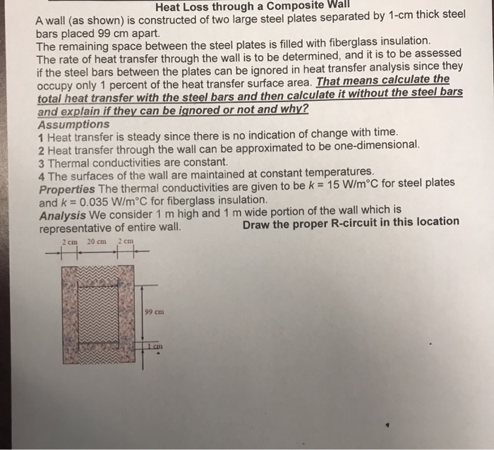Solved Heat Loss through a Composite Wall A wall (as shown) | Chegg.com