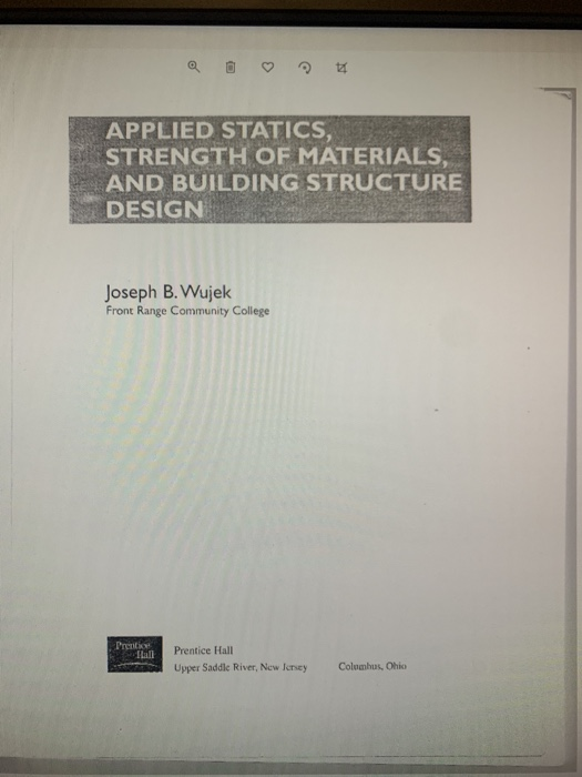 Solved From The Textbook: Applied Statics, Strength Of | Chegg.com