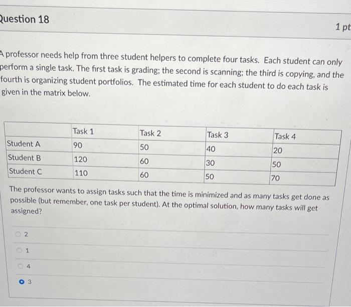 Solved professor needs help from three student helpers to | Chegg.com