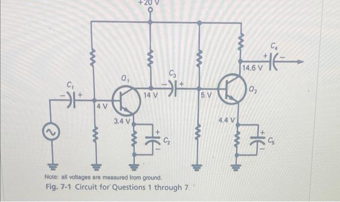 Solved Fig. 7-1 Circuit for Questions 1 through 7C3 is an | Chegg.com