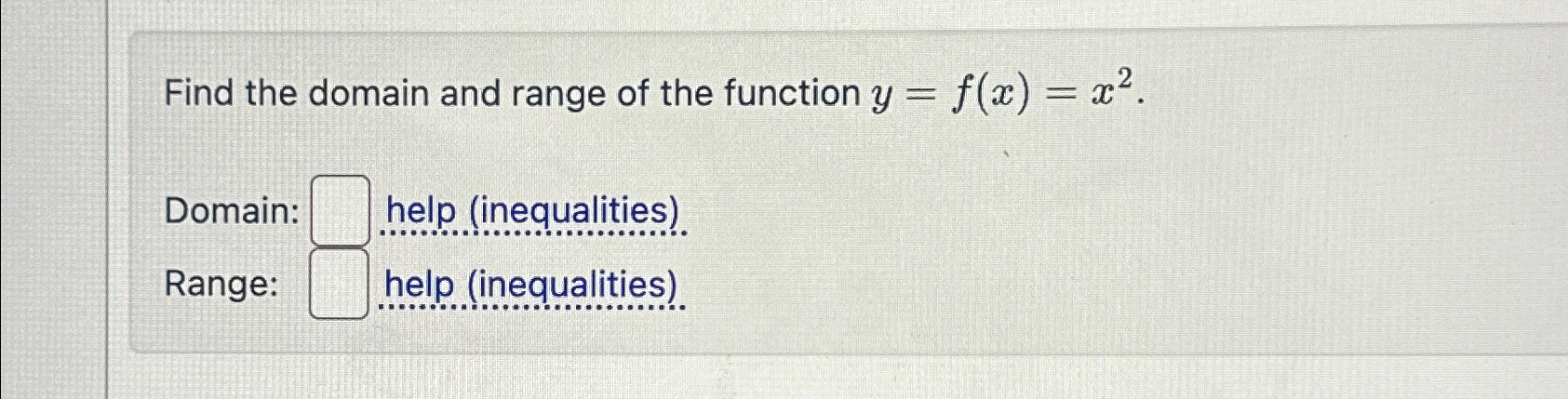 find the domain and range of the function y=2x-1