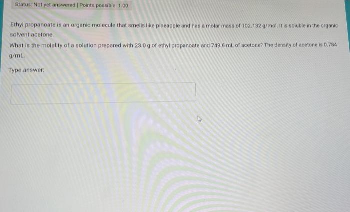Solved Question 3 Status: Not yet answered I Points possible | Chegg.com