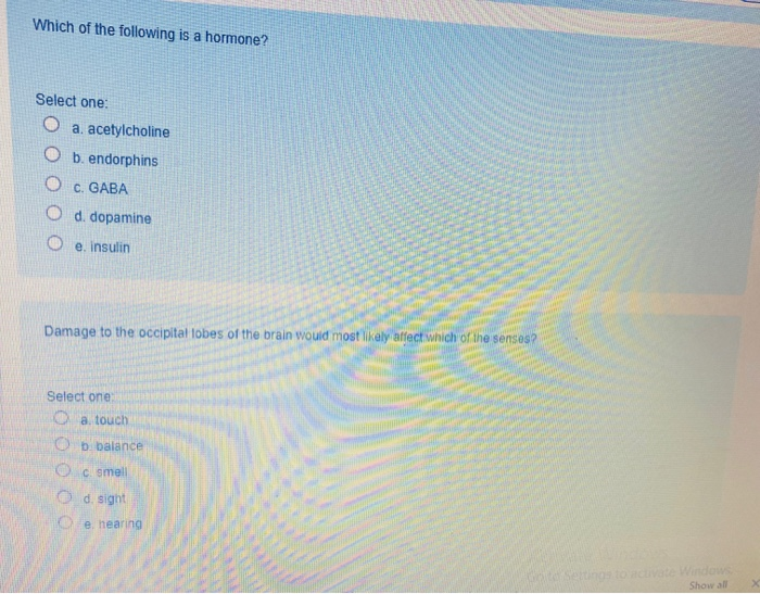 Solved Which of the following is a hormone? Select one: O a | Chegg.com