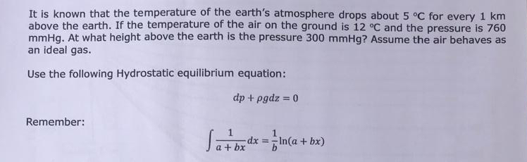 Solved It is known that the temperature of the earth's | Chegg.com
