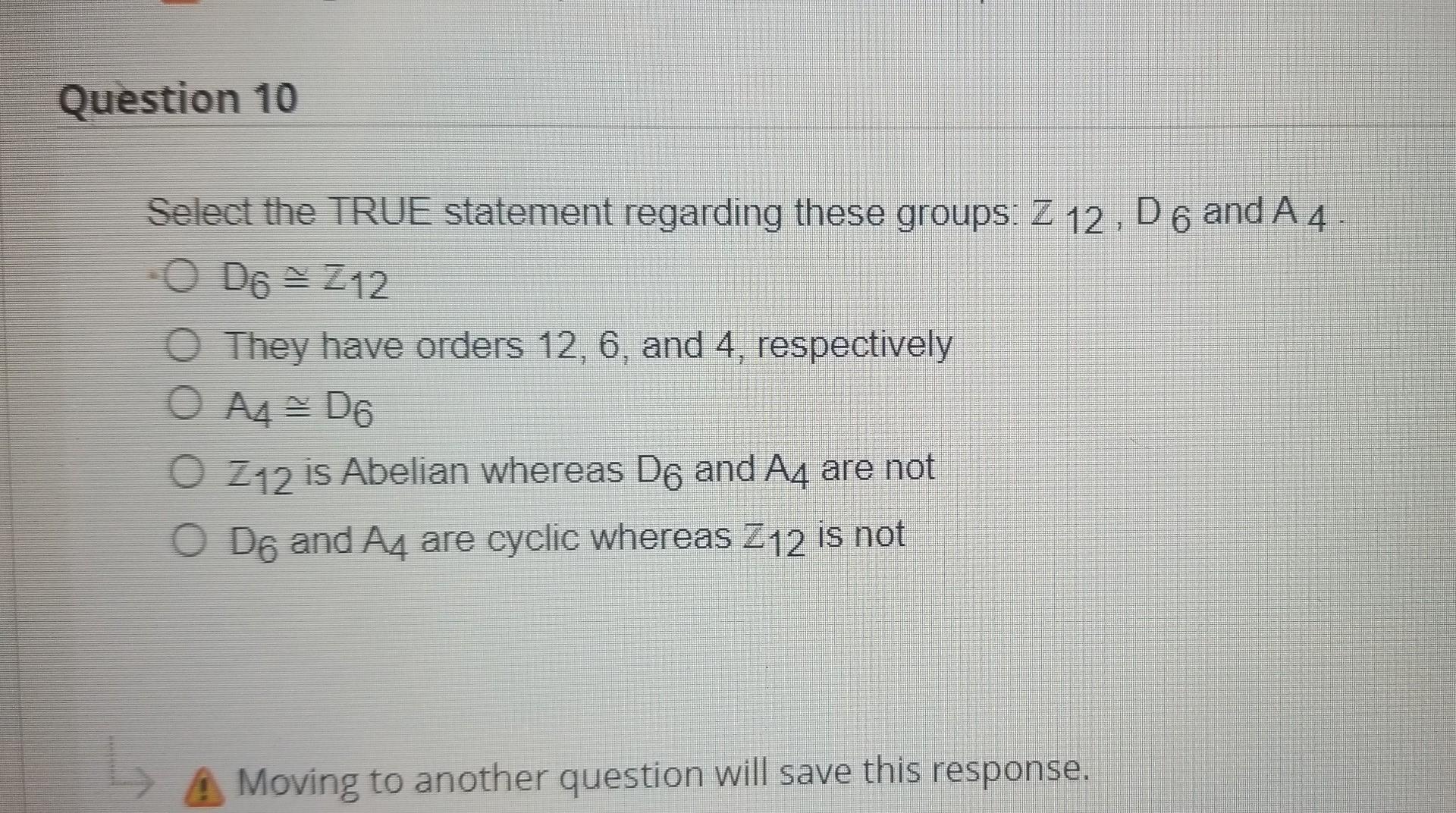 Solved Question 10 Select the TRUE statement regarding these | Chegg.com