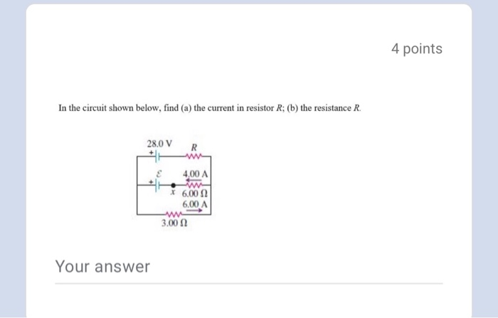 Solved 4 points In the circuit shown below, find (a) the | Chegg.com