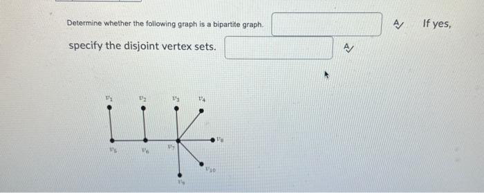 Solved Determine Whether The Following Graph Is A Bipartite 8247