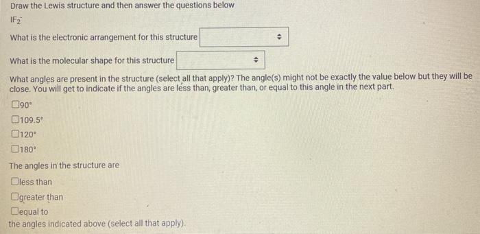 Solved Draw the Lewis structure and then answer the | Chegg.com
