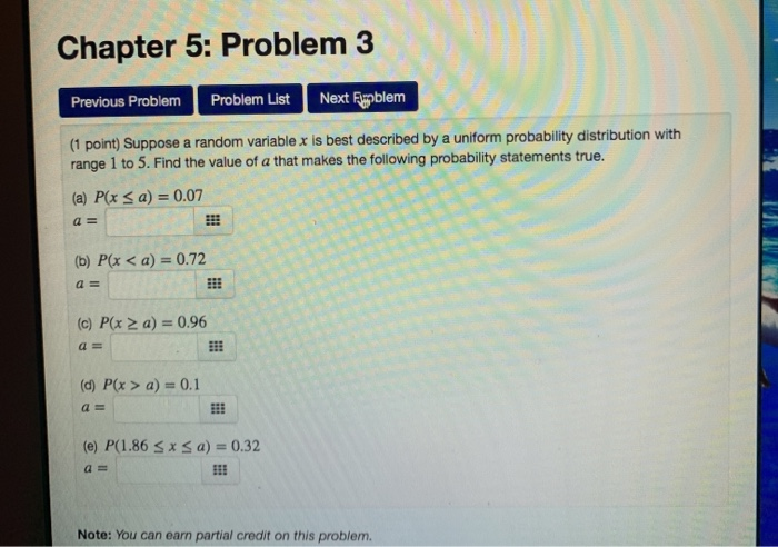 Solved Chapter 5: Problem 1 Previous Problem Problem List | Chegg.com