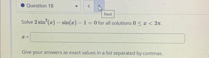 solved-solve-2sin2-x-sin-x-1-0-for-all-solutions-0-x