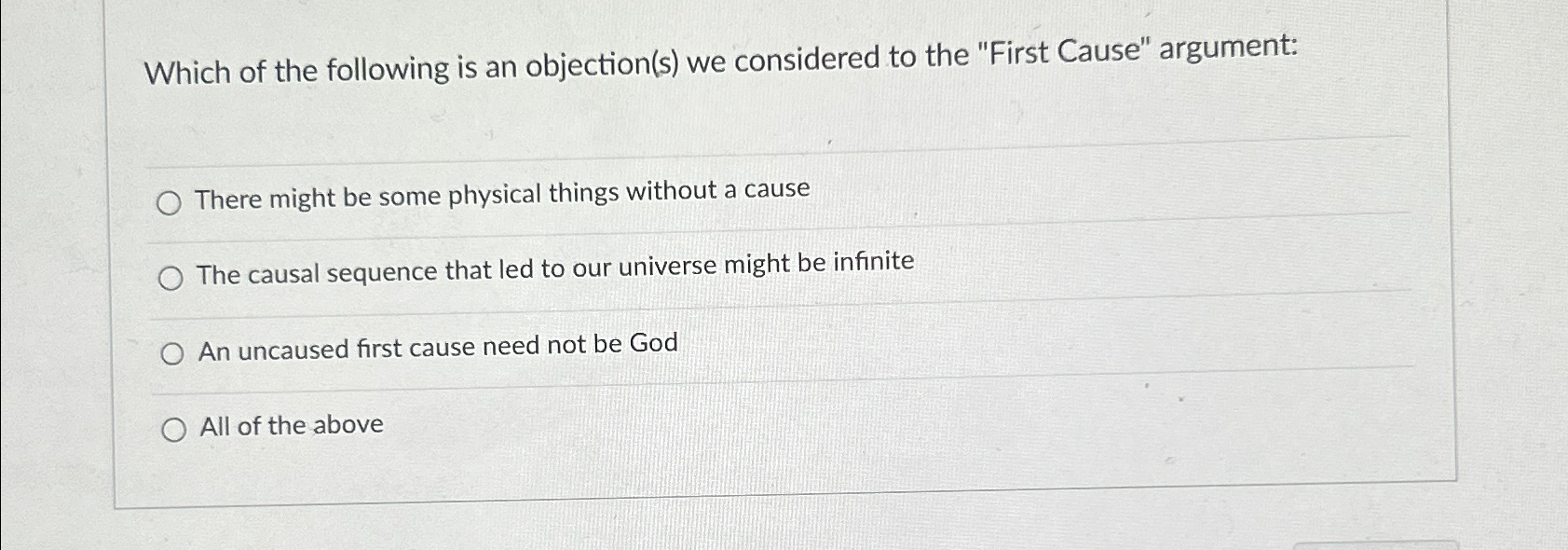 Solved Which of the following is an objection(s) ﻿we | Chegg.com