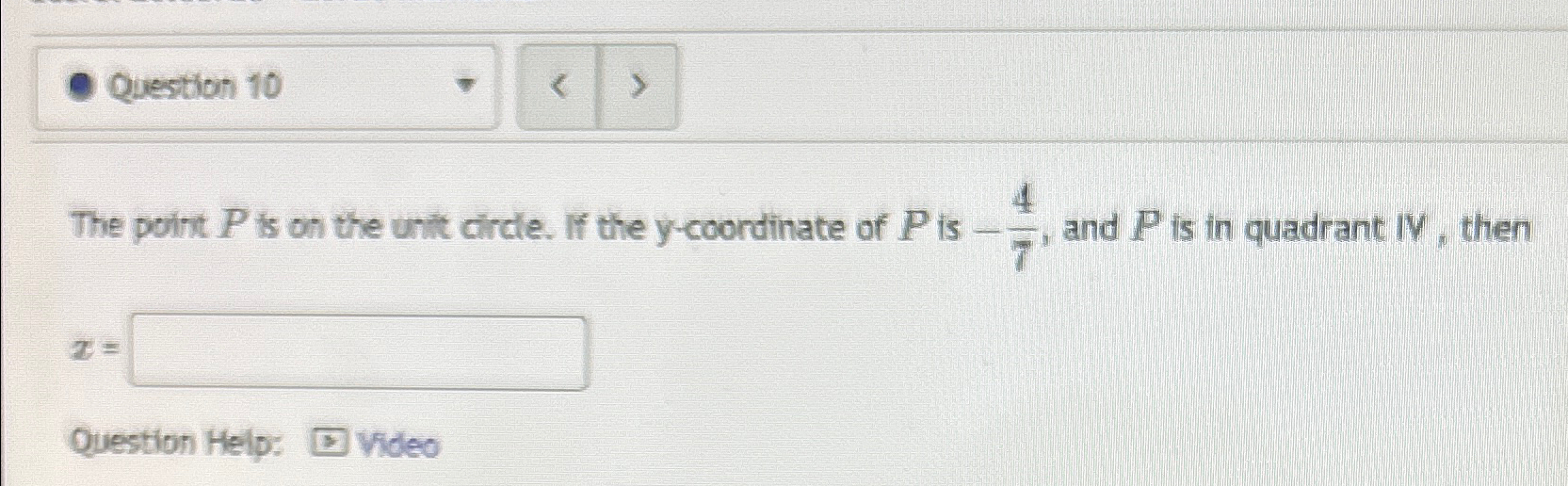 Solved The point P ﻿is on the unit circle. If the | Chegg.com