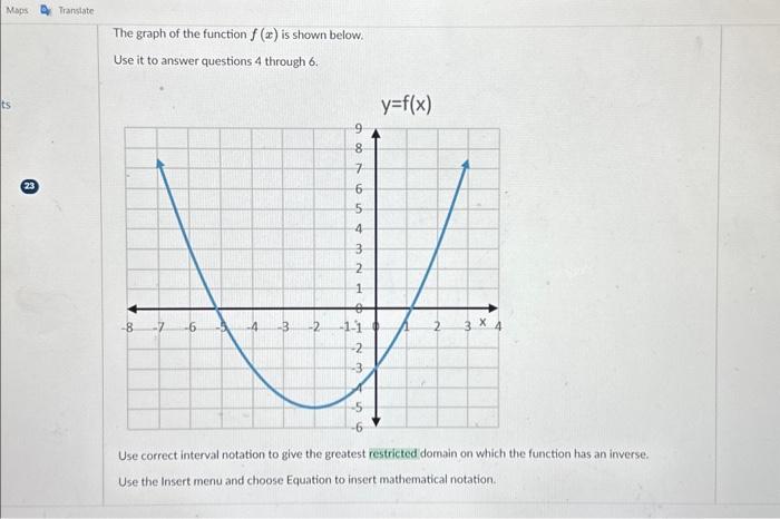 Solved Us̉e correct interval notation to give the domain of | Chegg.com