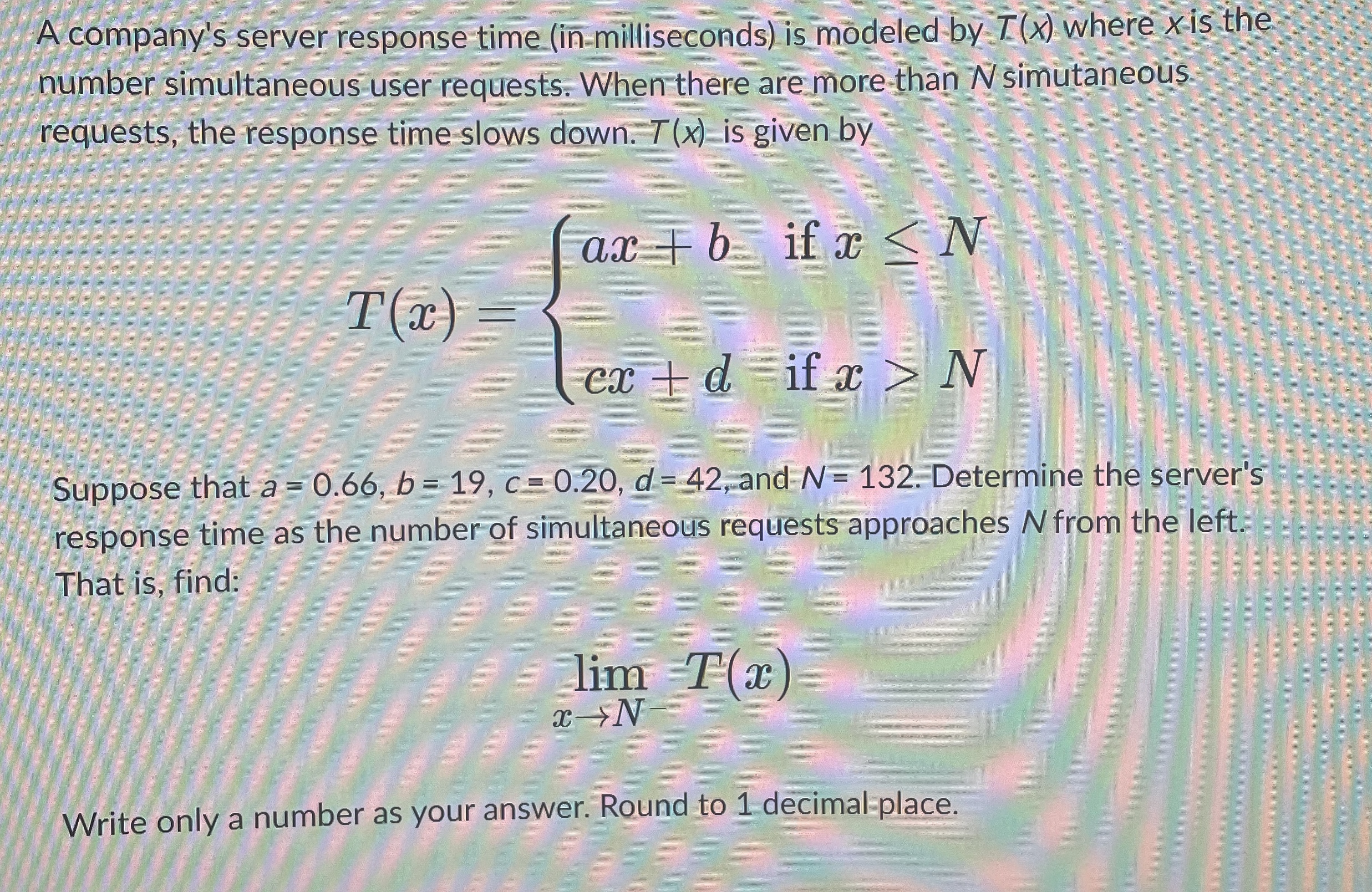 Solved A company's server response time (in milliseconds) | Chegg.com