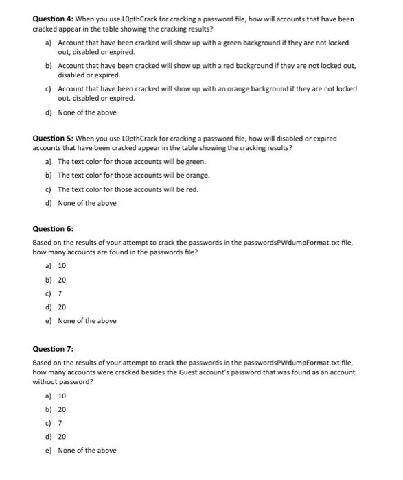 Question 1 Based On The Results And The Explanati Chegg Com