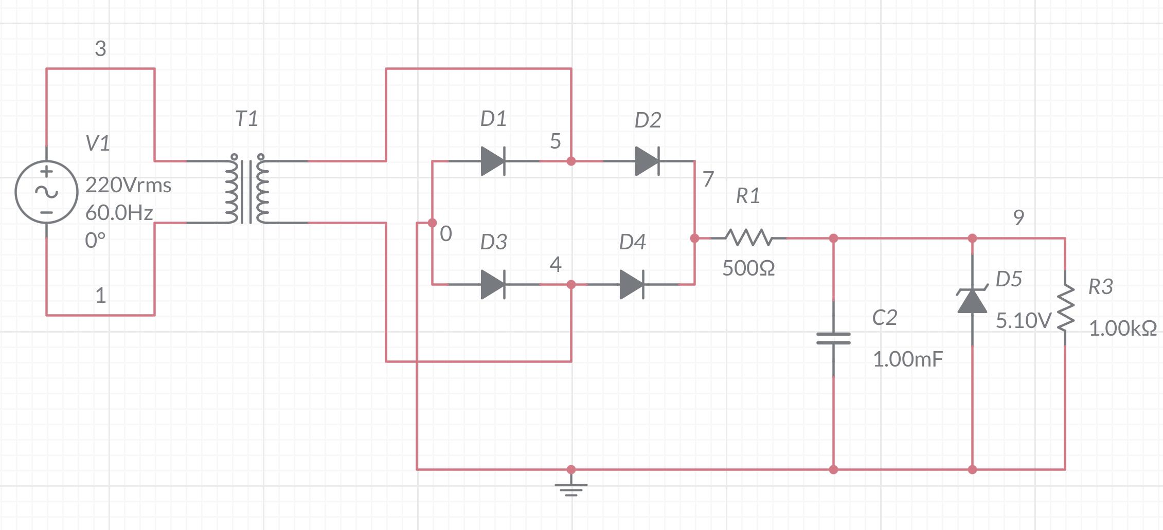 Solved Calculate this power supply step by step transformer Circuit Diagram