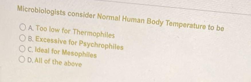 Solved Microbiologists Consider Normal Human Body | Chegg.com