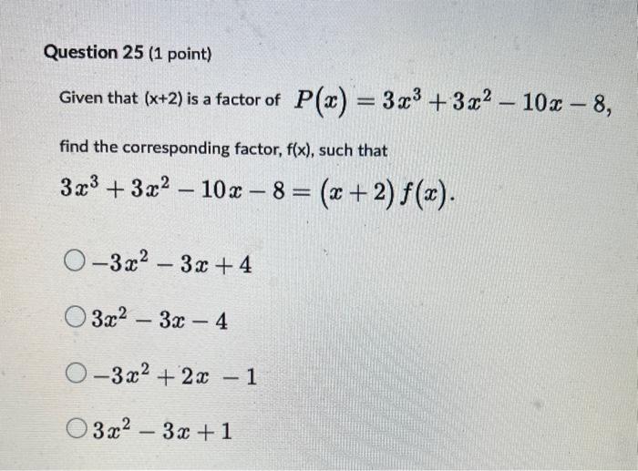 x 3 2x 2 5x 10 factor