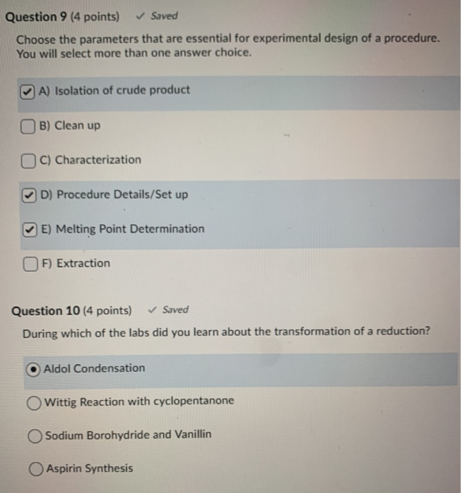 Solved Question 9 (4 Points) Saved Choose The Parameters | Chegg.com