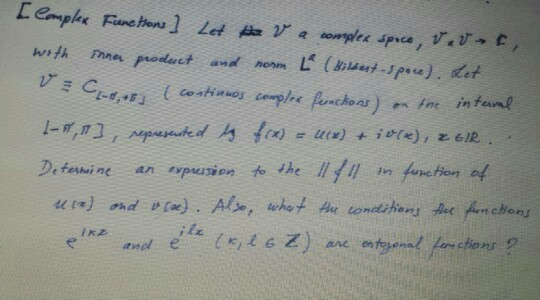 Solved with on the interval I Complex Functions] Let par a | Chegg.com