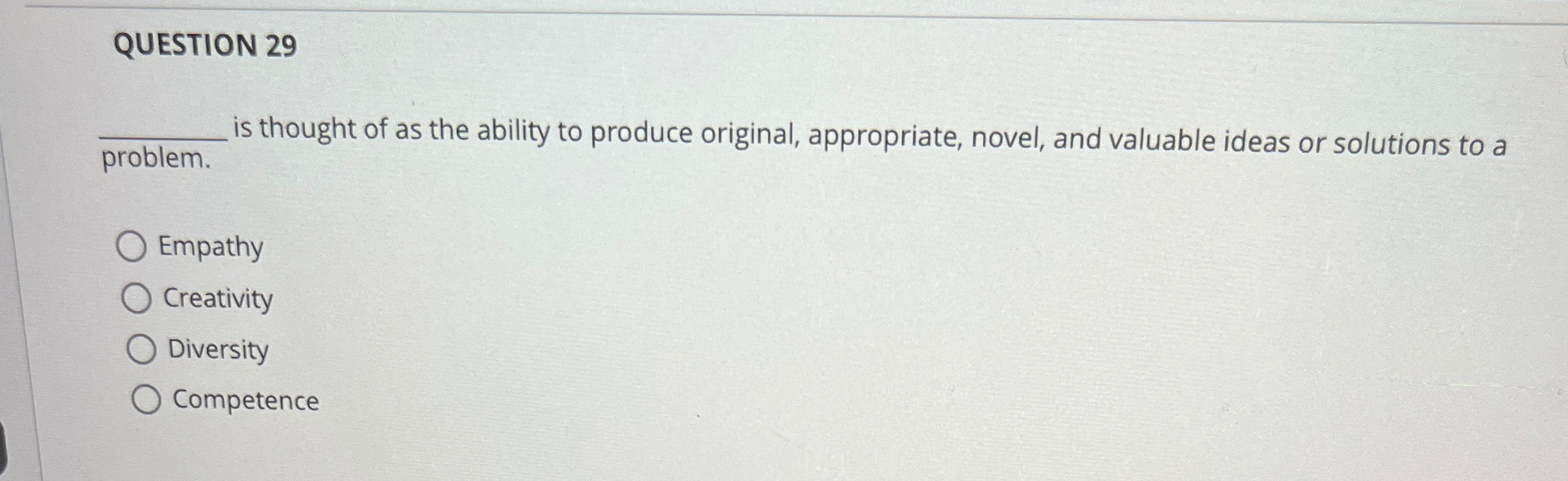 Solved QUESTION 29q, ﻿is thought of as the ability to | Chegg.com