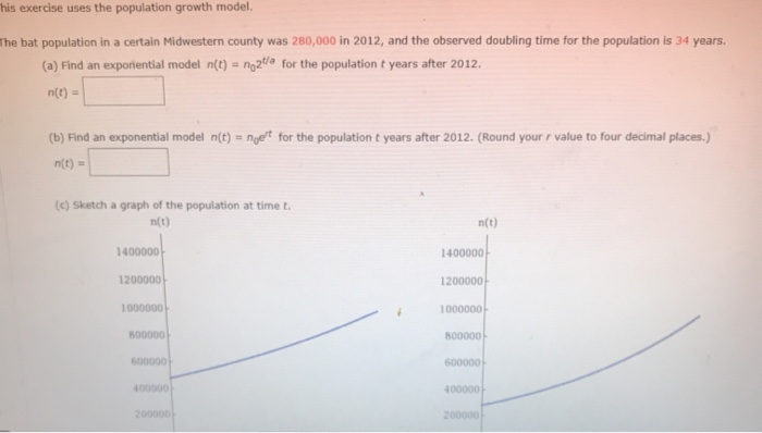 Solved This Exercise Uses The Population Growth Model The