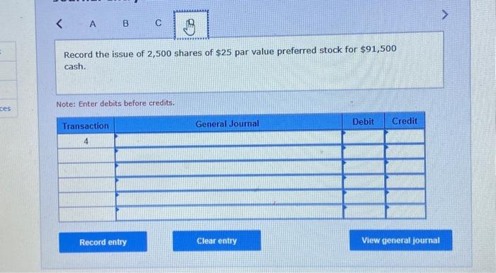 Solved Journal entry worksheet Record the issue of 10,000 | Chegg.com